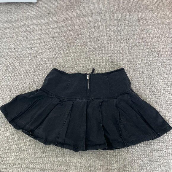 Tripp NYC Daang Goodman Royal Bones Black Pleated Corset Mini Skirt Y2k - Picture 8 of 8